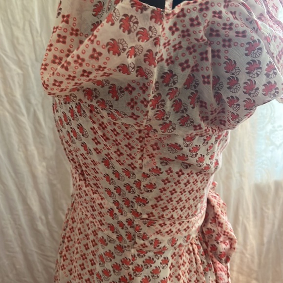 vintage 70s English label David Silverman flutter sleeve maxi - Picture 5 of 6